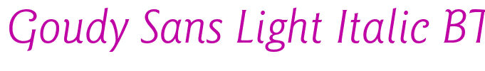Goudy Sans Light Italic BT(2)